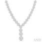 2 1/4 Ctw Lovebright Round Cut Diamond Necklace in 14K White Gold