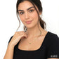 2.6 MM Emerald and 3/8 Ctw Round Cut Diamond Precious Station Necklace in 14K Yellow Gold