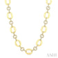 2 1/3 Ctw Open-Window Oval and Circular Link Round Cut Diamond Aeris Gold Bold Fashion Necklace in 14K Yellow Gold