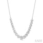 1 Ctw Round Cut Diamond Illusion Necklace in 14K White Gold