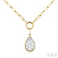1/4 Ctw Lovebright Pear Shape Round Cut Diamond Paperclip Necklace in 14K Yellow and White Gold