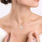 1/4 Ctw Lovebright Circular Shape Round Cut Diamond Paperclip Necklace in 14K Yellow and White Gold