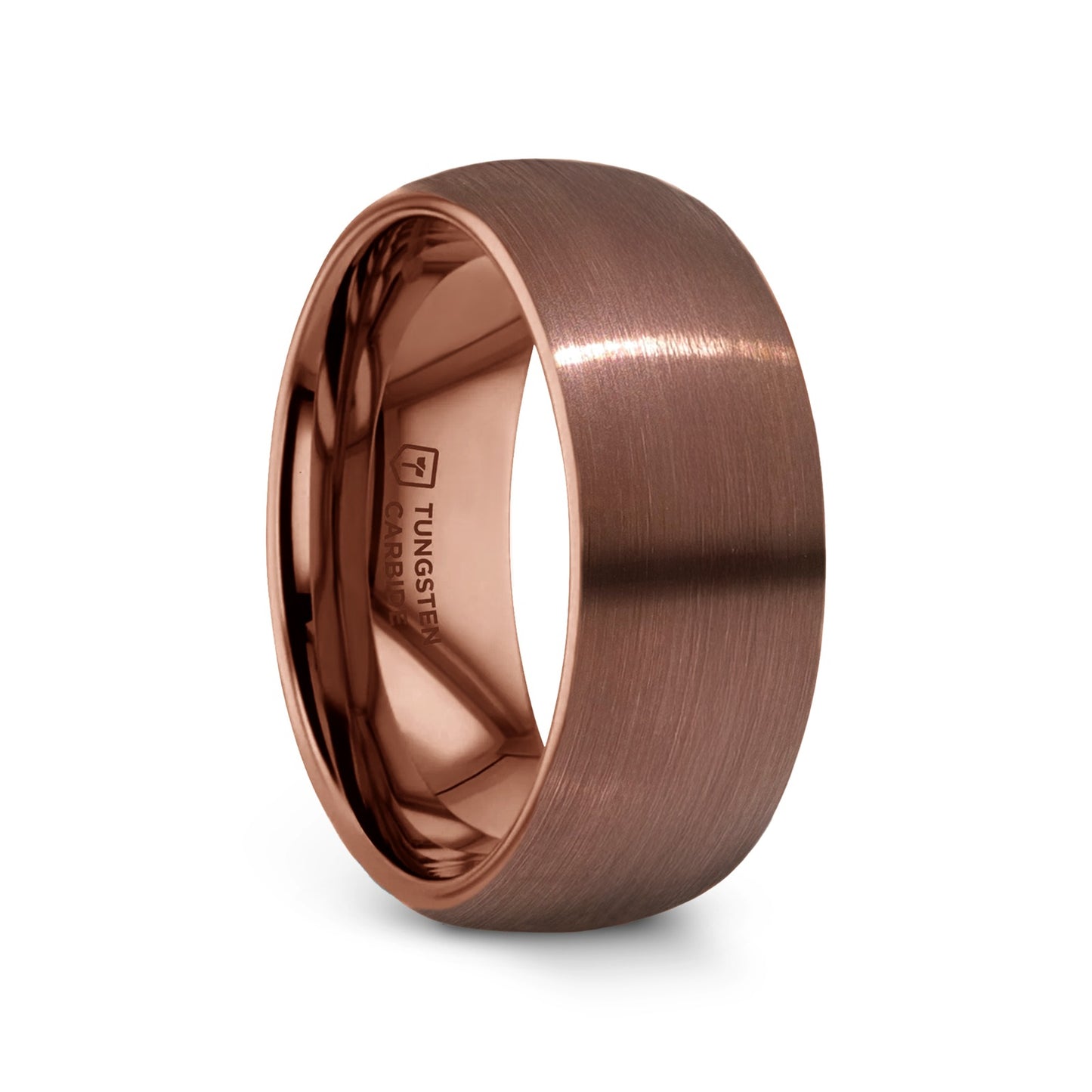 JAVA Domed with Brushed Finish Espresso Tungsten Band - 8mm
