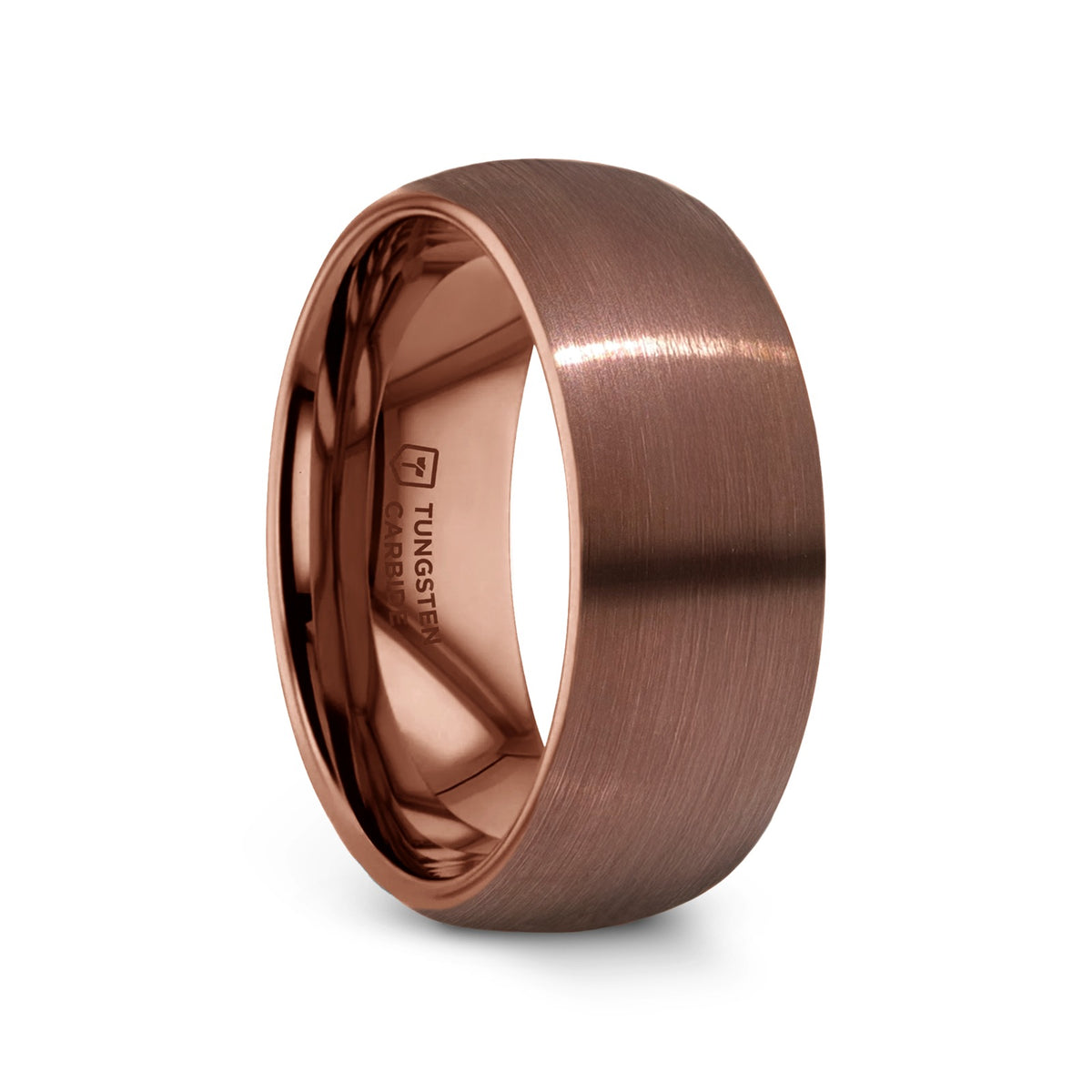 JAVA Domed with Brushed Finish Espresso Tungsten Band - 8mm