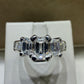 1.49 CTW Emerald Cut Three Stone Engagement Ring | 14K White Gold
