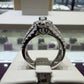 14K White Gold 2.20 CTW Oval Diamond Halo Wedding Set