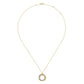 Gabriel & Co. 14K Yellow-White Gold Bujukan Diamond Interlocking Circles Pendant Necklace 1/4CTW
