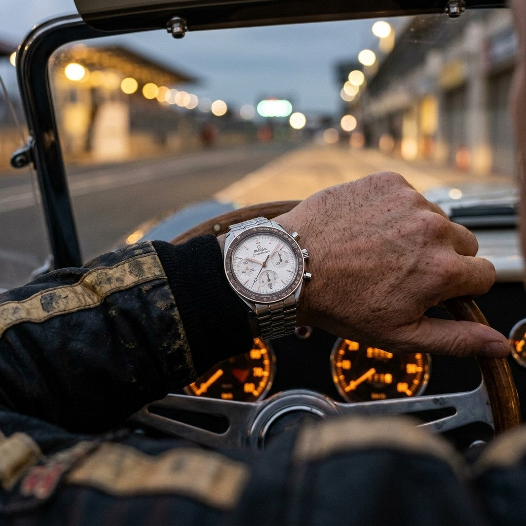 Omega Speedmaster 38 38 mm — Steel on Steel (324.30.38.50.02.003) — lifestyle