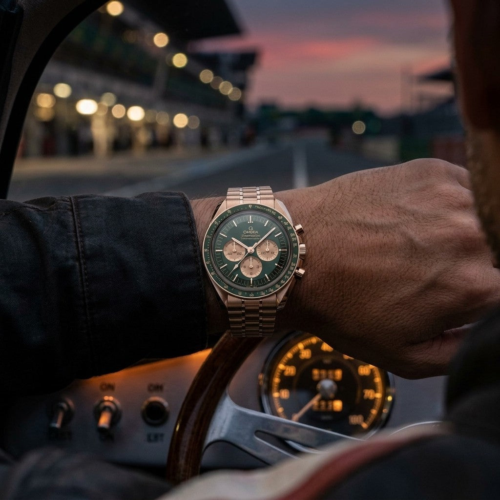 Omega Speedmaster Moonwatch Professional 42 mm — Moonshine™ Gold on Moonshine™ Gold - 310.6 (310.60.42.50.10.002) — lifestyle