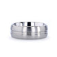 UPTON Titanium Brushed Finish Men’s Wedding Ring with Polished Grooved Center - 8mm