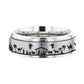 NATIVITY SCENE on Spinning Tungsten Carbide Ring