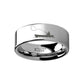 Hunting Landscape Scene Fishing Boat Fishermen Fish Engraved Flat Tungsten Ring - 4mm - 12mm - 8mm