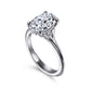 Gabriel & Co. Alden - 14K White Gold Split Shank Oval Diamond Engagement Ring .07CTW 10.5X7