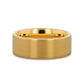 AUDEN Gold Plated Flat Brushed Finished Tungsten Wedding Ring - 6mm & 8mm
