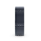 MYSTERIOUS Flat Brushed Black Titanium Men's Wedding Ring With 6 Sets of Quadruple Black Sapphires In Horizontal Channel