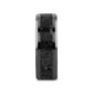 VESUVIUS Men’s Polished Black Ceramic Wedding Band with Black & Gray Lava Rock Stone Inlay & Polished Beveled Edges - 6m