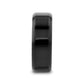 EXODUS Black Titanium Wedding Ring with Beveled Edges - 8mm