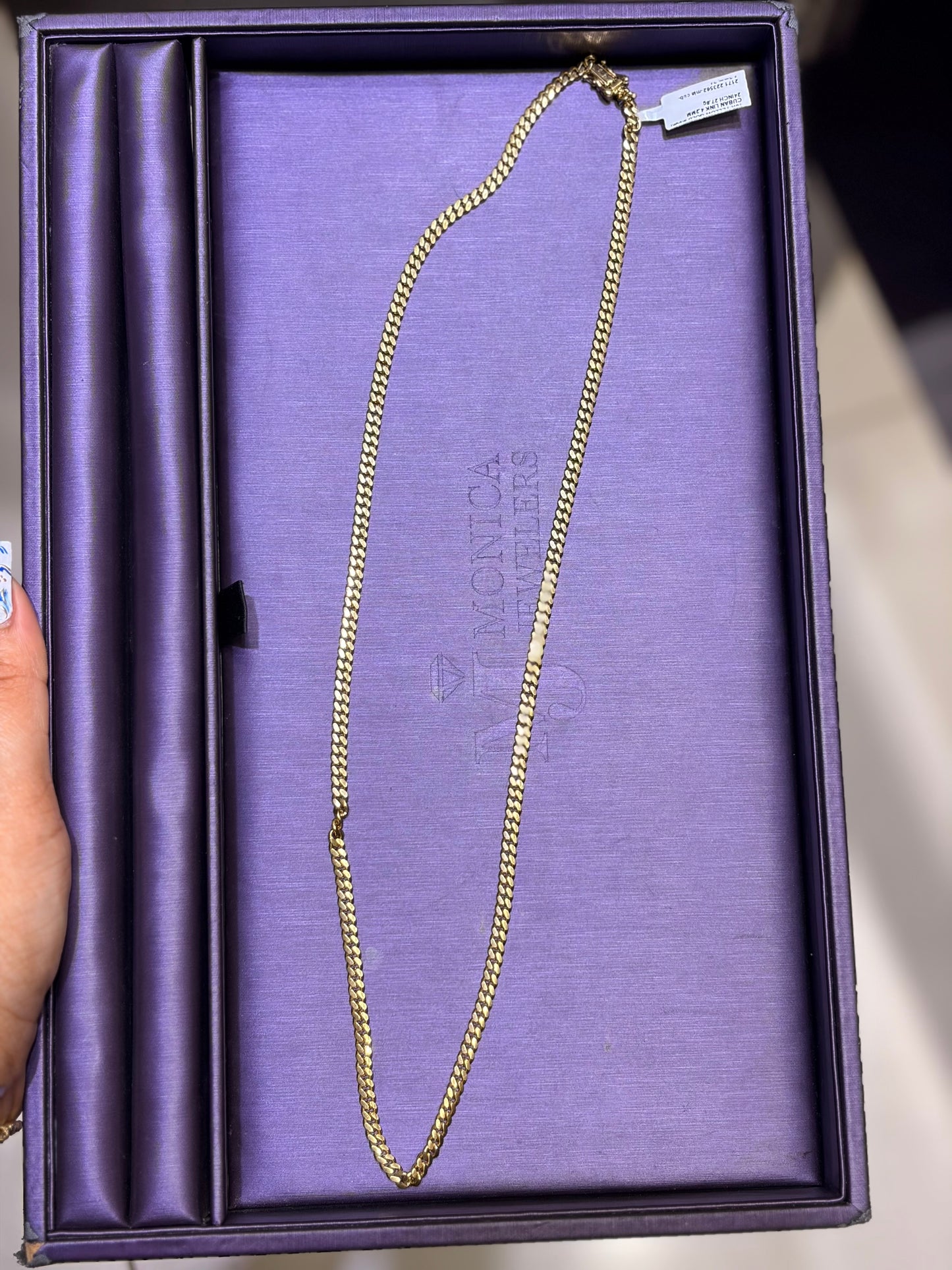 10k yellow gold 4.2mm Cuban link chain 24inch
