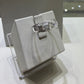 14K White Gold 1.45 CTW Natural Diamond Princess-Cut Engagement Ring with Baguette & Round Diamond Accents