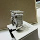 3 CTW Natural Diamond Rectangular Pavé Ring | 14K White Gold H-I I1