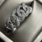 10.5MM CUBAN LINK DIAMOND RING 10k SOLID GOLD .65CTW