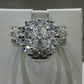 14K White Gold 2.00 CTW Radiant-Shaped Composite Diamond Halo Engagement Ring