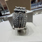 3 CTW Natural Round & Baguette Diamond Halo Ring | 14K White Gold