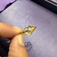 10K yellow gold , Rose gold , letter A initial ring Sz 9.75