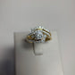 14K Yellow Gold Bypass Halo 1ctw Wedding Set