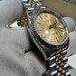 Rolex Datejust 18k/ss Jubilee Gold Roman Numerals Watch 116233