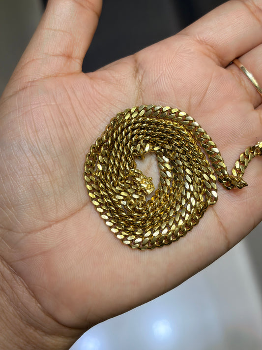 10k yellow gold 4.2mm Cuban link chain 24inch