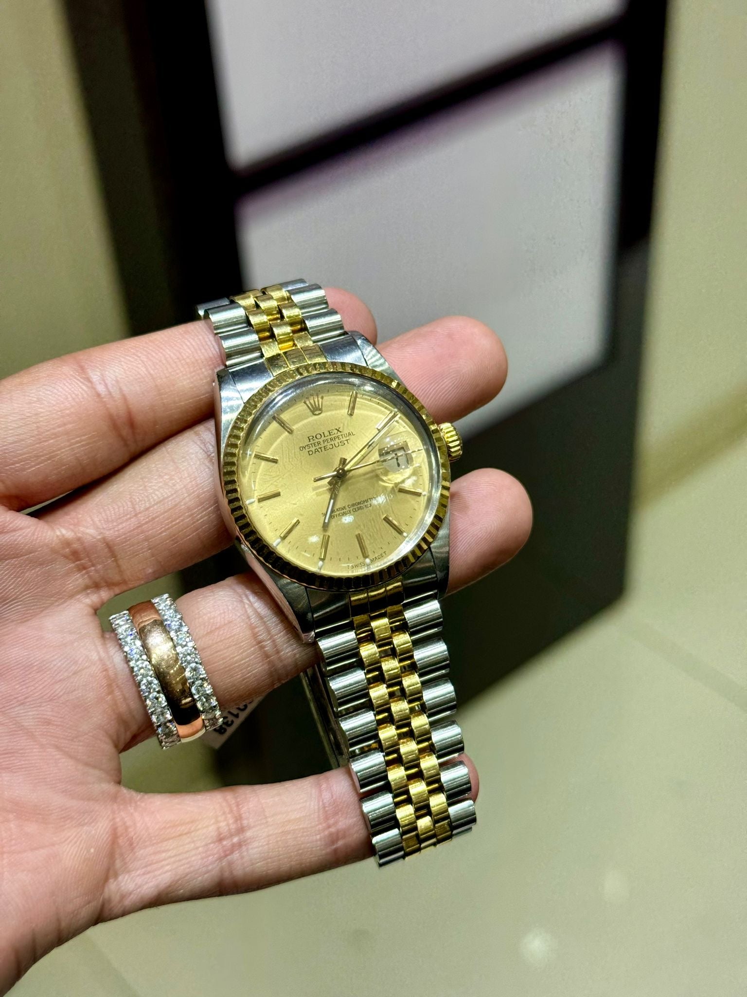 Rolex Datejust 18k/SS 16013 with papers | Monica Jewelers