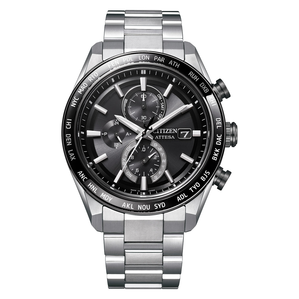 Citizen ATTESA H800 Ring Sapphire Bezel. 42mm Super Titanium AT8295-56E — official product image