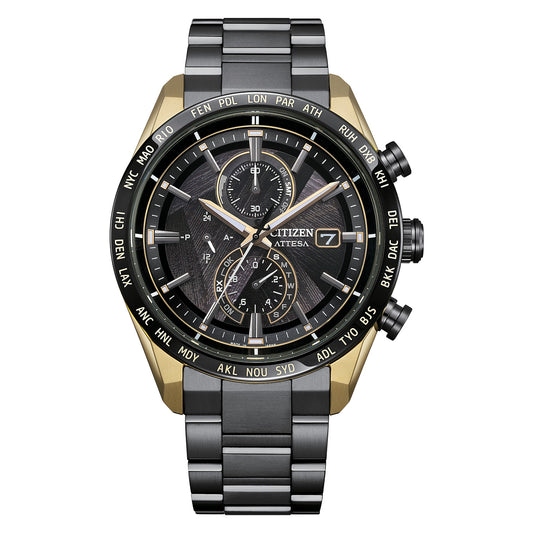 Citizen ATTESA LIGHT in BLACK 42mm Super Titanium AT8384-58E — official product image