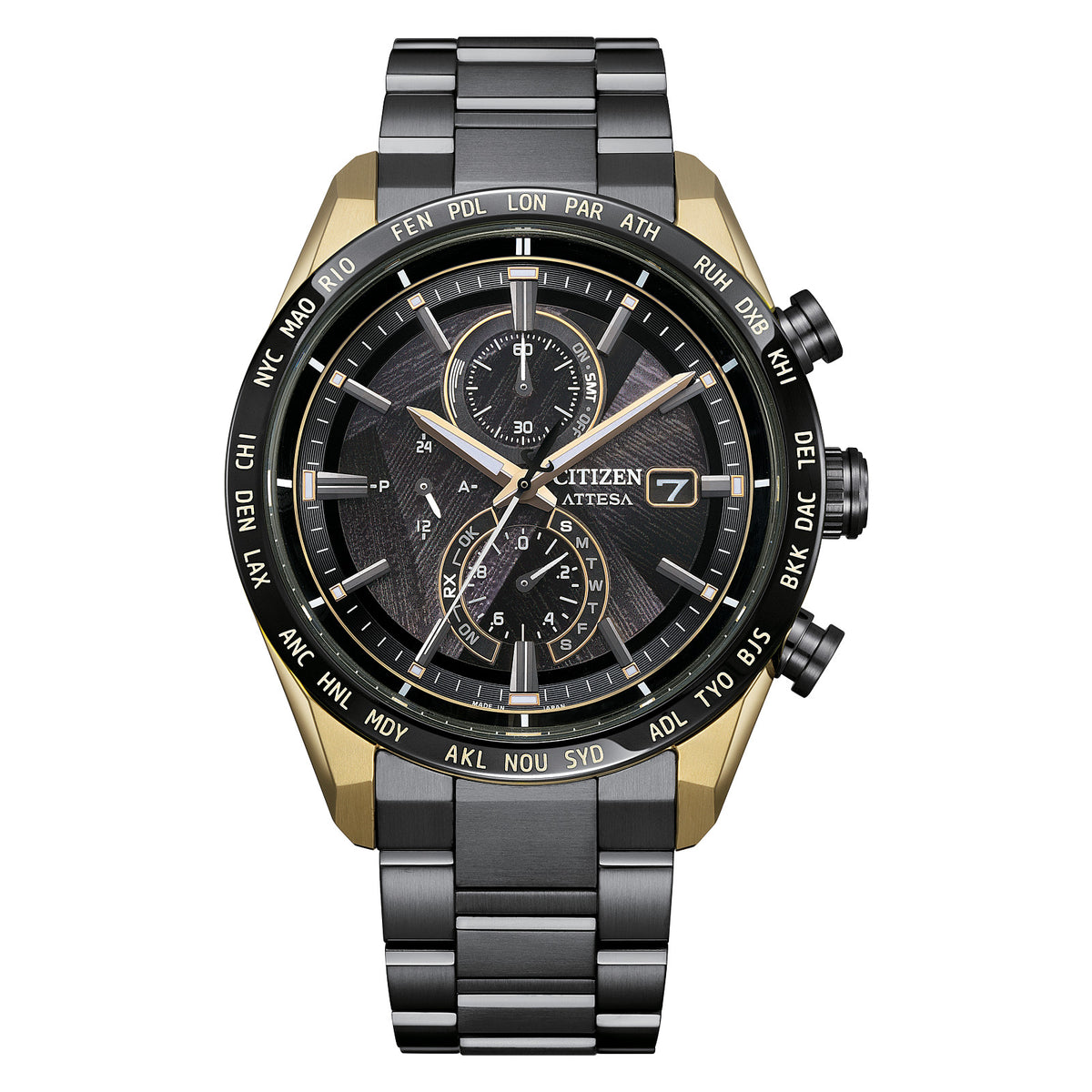 Citizen ATTESA LIGHT in BLACK 42mm Super Titanium AT8384-58E — official product image