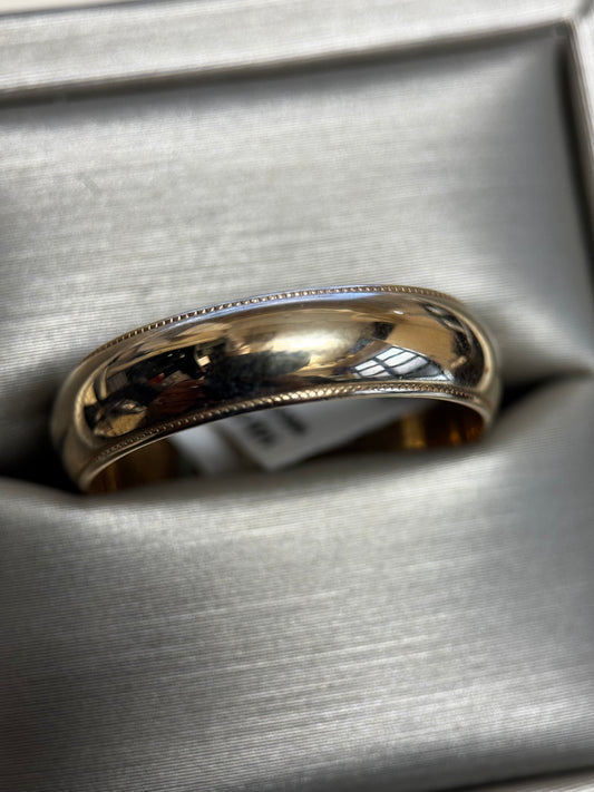 14k yellow gold Milgrain Wedding band