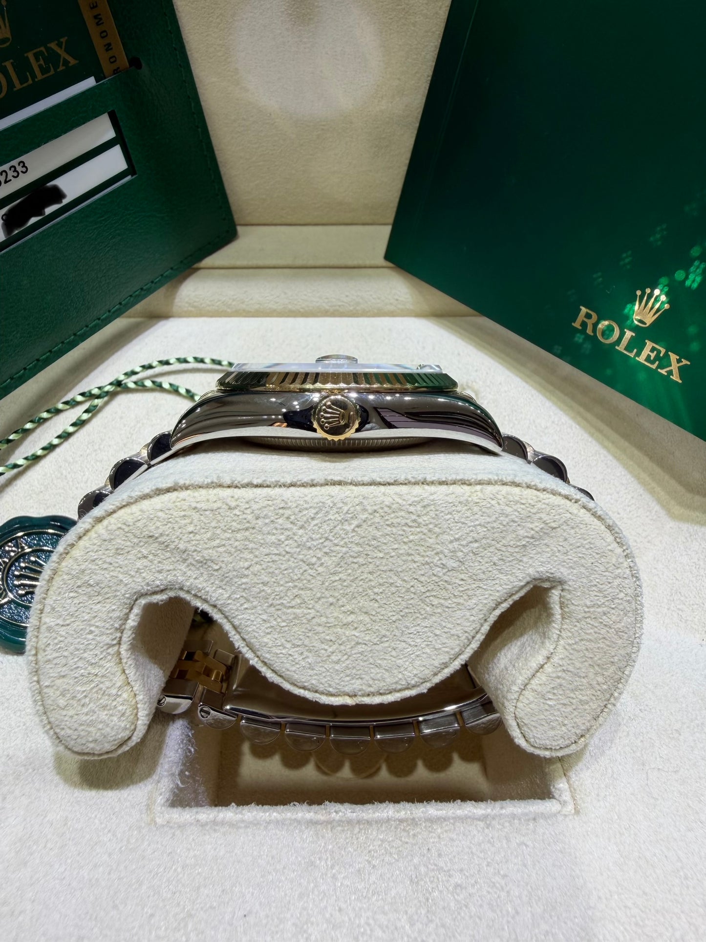 Rolex Datejust 18k/ss Jubilee factory Mother of pearl diamond dial  116233