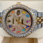 Rolex Datejust iced out Yellow gold/ Stainless steel Jubilee with Iced out Rainbow Arabic Numeral Diamond dial