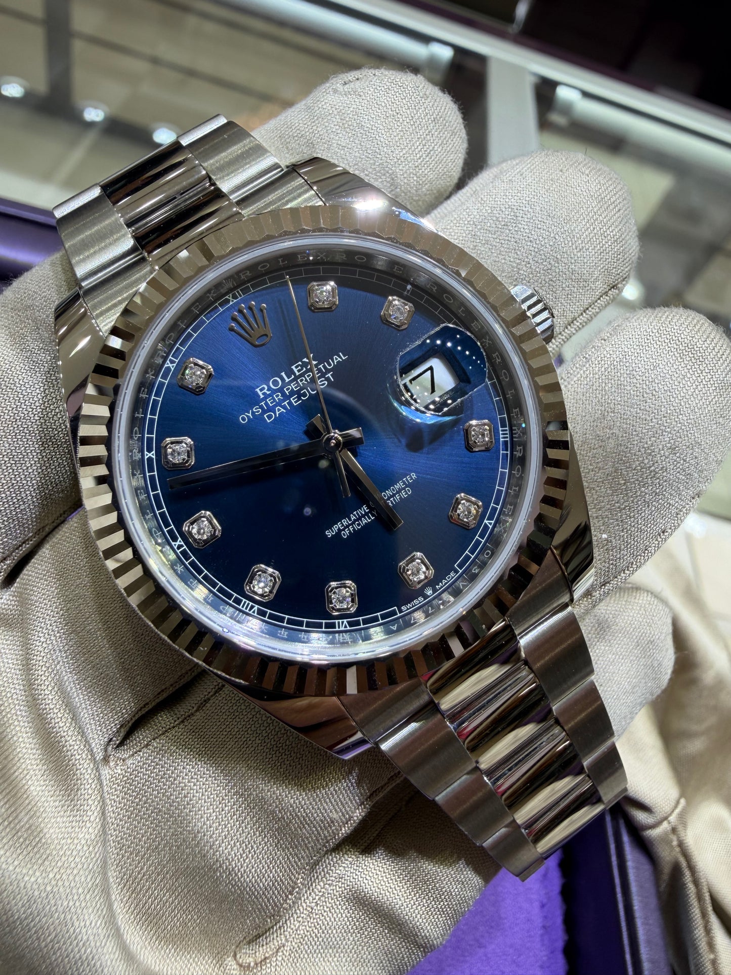 Rolex Datejust 41mm Stainless Steel 126334 Blue