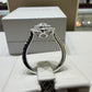 1.75 CTW Pear-Shaped Double Halo Diamond Engagement Ring in 14K White Gold – 0.50 CT Center