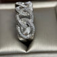10.5MM CUBAN LINK DIAMOND RING 10k SOLID GOLD .65CTW