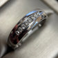 MEN'S  8 ROUND DIAMOND BAND IN 10k WHITE GOLD 1/4ctw