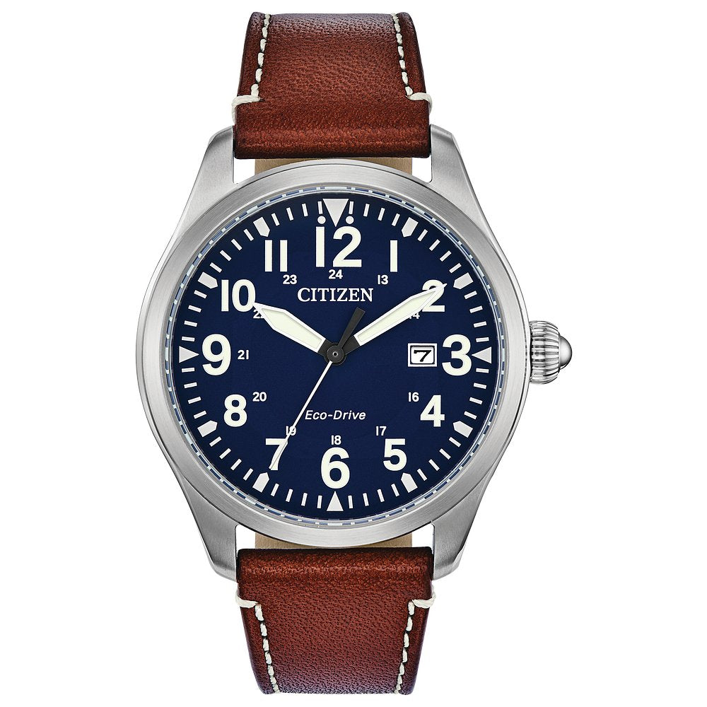 Citizen Garrison BM6838-17L, blue dial stainless steel, Mens