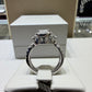 2.00 CTW Radiant-Style Composite Diamond Twist Halo Wedding Set in 14K White Gold – 0.53 CT Center