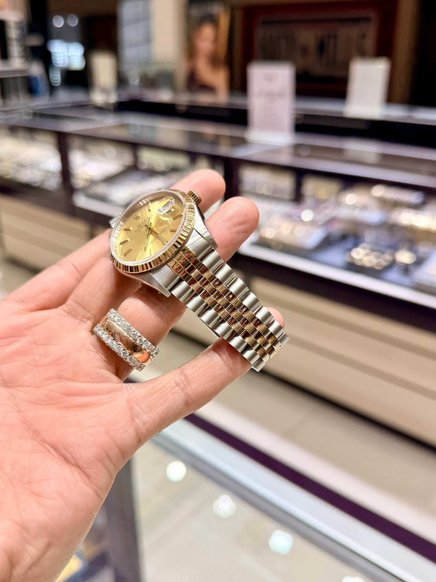 Rolex Datejust Watch | 16233 | 36MM | Gold Index | Jubilee Band