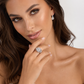 2.00 CTW Radiant-Style Composite Diamond Twist Halo Wedding Set in 14K White Gold – 0.53 CT Center