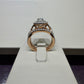 14K Rose Gold 1.50 CTW Round Diamond Double Halo Twist Wedding Set