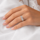 1.49 CTW Emerald Cut Three Stone Engagement Ring | 14K White Gold