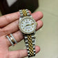 Rolex Datejust 6827 Ladies 31mm Jubilee white mother of pearl Diamond Dial with Diamond bezel