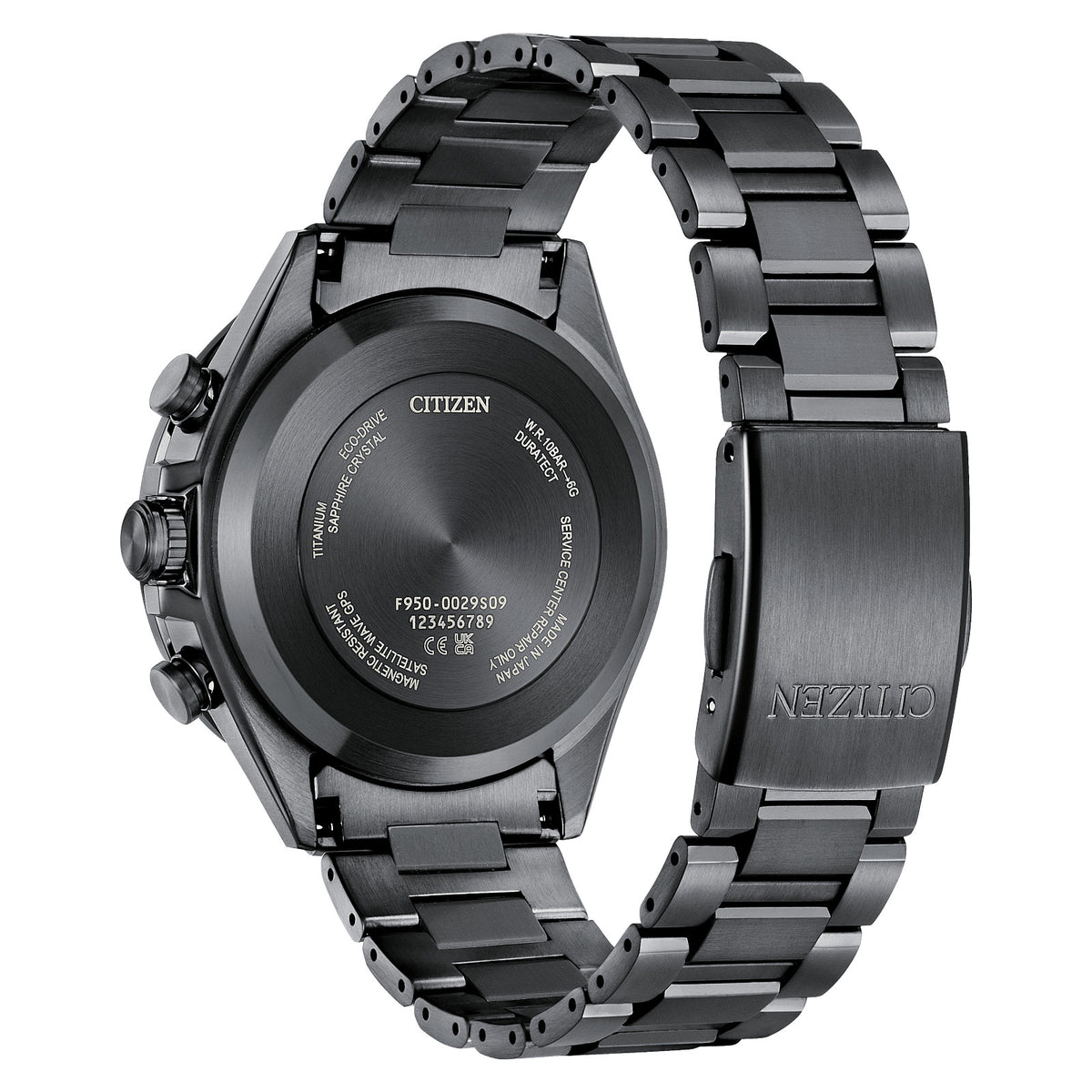 Citizen ATTESA 44.6mm Super Titanium textured blue dial CC4059-64L — official product image